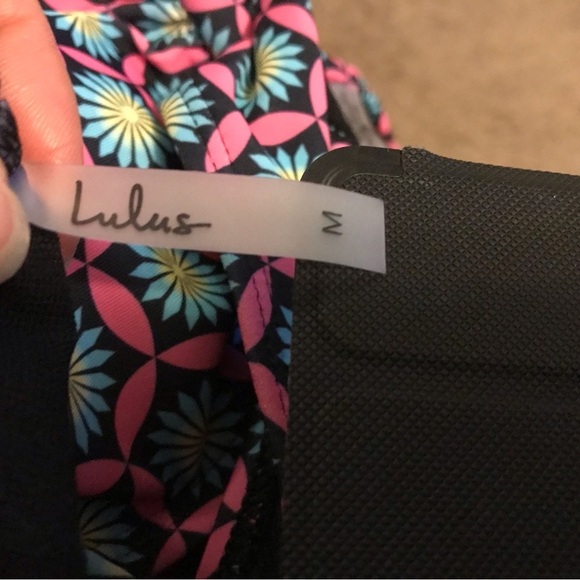 NWT Lulus Splashin' Around Blue Multi Print 2 Piece Bikini - Picture 3 of 5